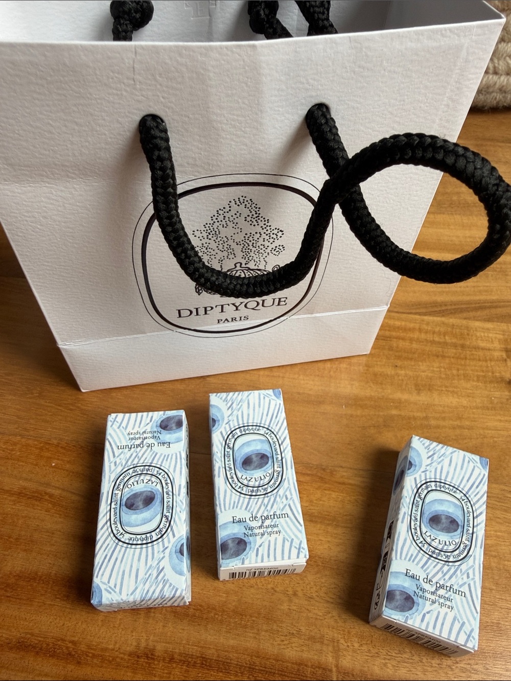 Diptyque Lazulio SET OF THREE each size 2ML